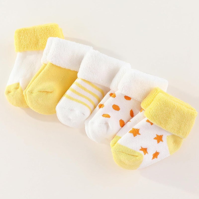 MAMIMAKA Newborn Baby Boy Girl Caps Mittens Socks Set Cotton Baby Essentials Accessories (Hats+Gloves+Socks) - Image 4